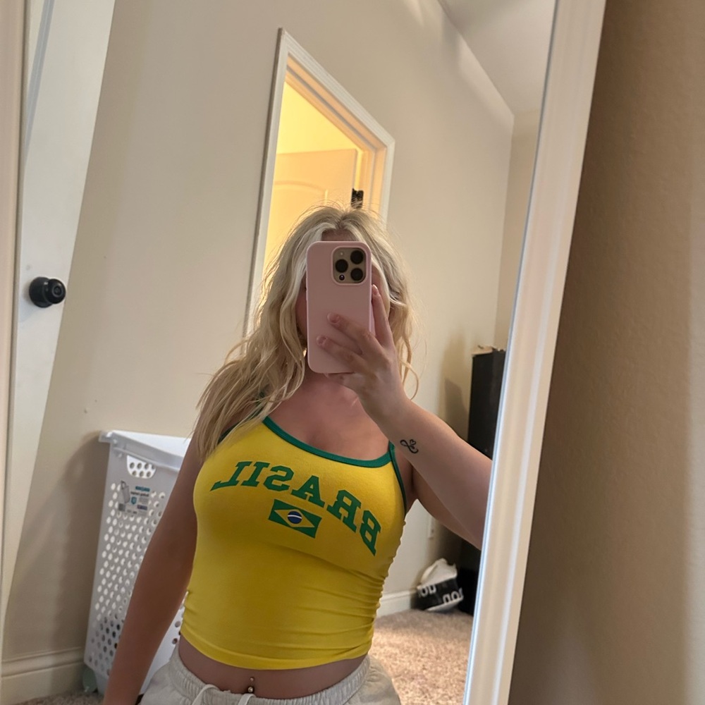 Edikted Yellow Brazil Tank Top